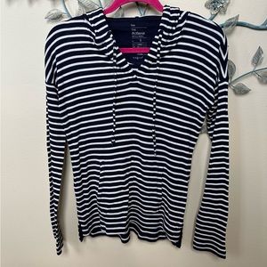 ❤️Gap Octavia navy striped waffle hoodie Small EUC CLEARANCE
